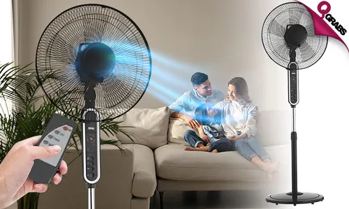 Stand Fan + Remote Control!